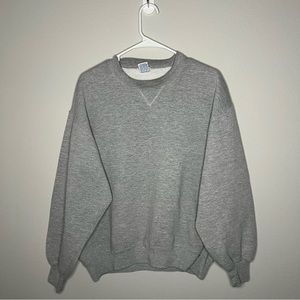 VTG Russell Athletics Sweatshirt Mens Large Gray Crewneck Solid Made In USA 90s